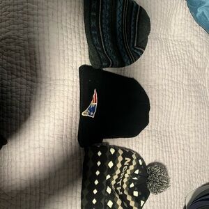 Beanie collection - lot of 3 - Northface, Eddie Bauer & NE Patriots